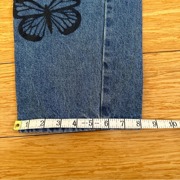 Princess Polly Women's Denim Butterfly Straight Leg Jeans Size 6 - Picture 7 of 11